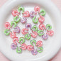 Hand Painted Flower Acrylic Beads 34mm Pastel Wave Dot 5pcs 3