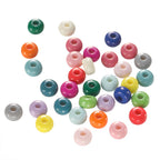 Acrylic Oblate Spacer Beads 4x7mm Baking Painted 100pcs 2