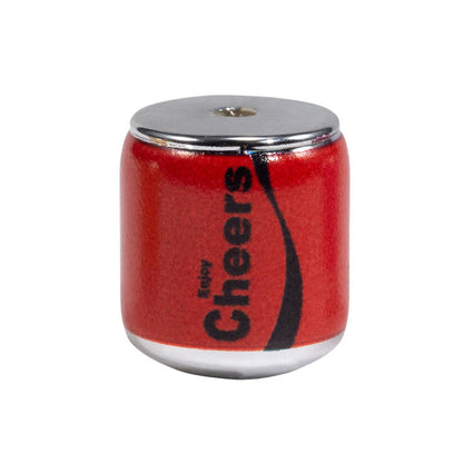 Plating Acrylic Beads 17-20mm Cola Can Design Colorful 10pcs 8