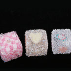 Crystallized Sugar Texture Heart Acrylic Beads 16mm Colorful 10pcs 3