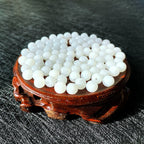 Frosted Glass Beads 4-8mm Soft Matte Glow Translucent Colors 9