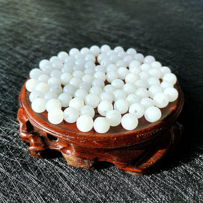 Frosted Glass Beads 4-8mm Soft Matte Glow Translucent Colors 9