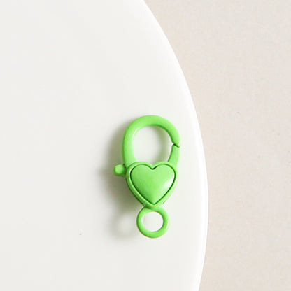 Zinc Alloy Heart Buckle Keychain Clasps 26mm Colorful 20pcs 13