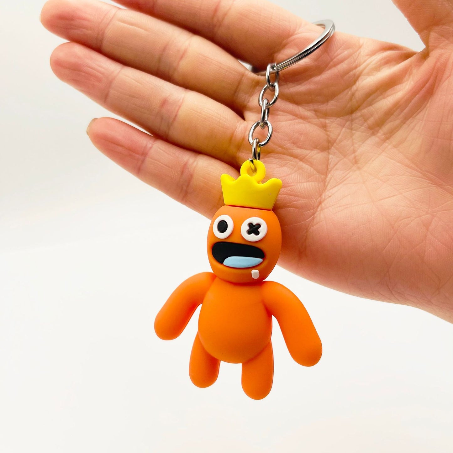 PVC Rainbow Friend Keychain Soft Rubber Cartoon Character Charm 6