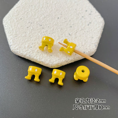 Baking Painted Series Metal Beads Colorful Glossy Alloy 20pcs 35