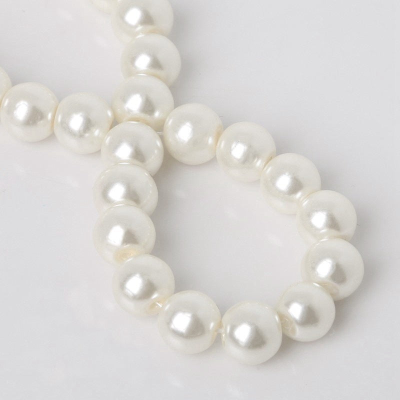 Pearl Glass Beads 10mm Imitation Smooth Lustrous Finish 20pcs 2