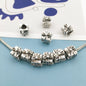 Christmas Series Large Hole Metal Beads Silver Tone Zinc Alloy 1pc 19