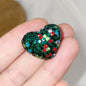 Rhinestone Heart Clay Beads 24mm Colorful Shamballa 6pcs 23