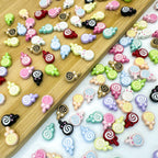 Lollipop Metal Beads 12mm Painted Alloy 10pcs 4