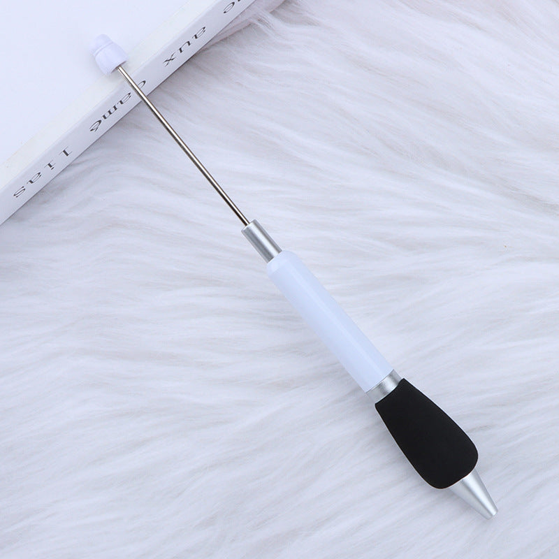 Beadable Ballpoint Pen Comfortable Grip Sponge Sheath Black Ink 1.0mm 6