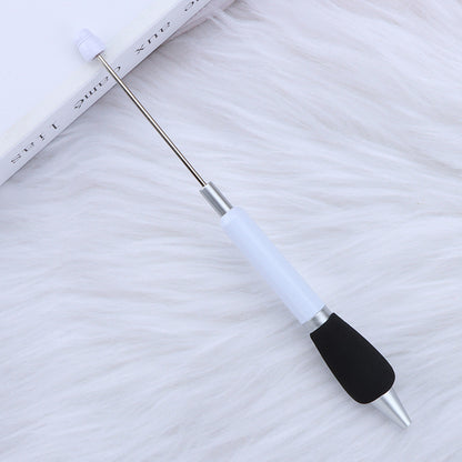 Beadable Ballpoint Pen Comfortable Grip Sponge Sheath Black Ink 1.0mm 6