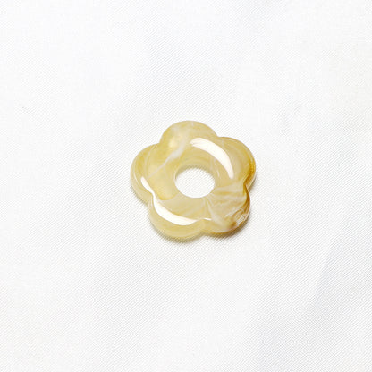 Acrylic Flower Spacer Beads 26mm Hollow Five Petal Large Hole 100pcs 17