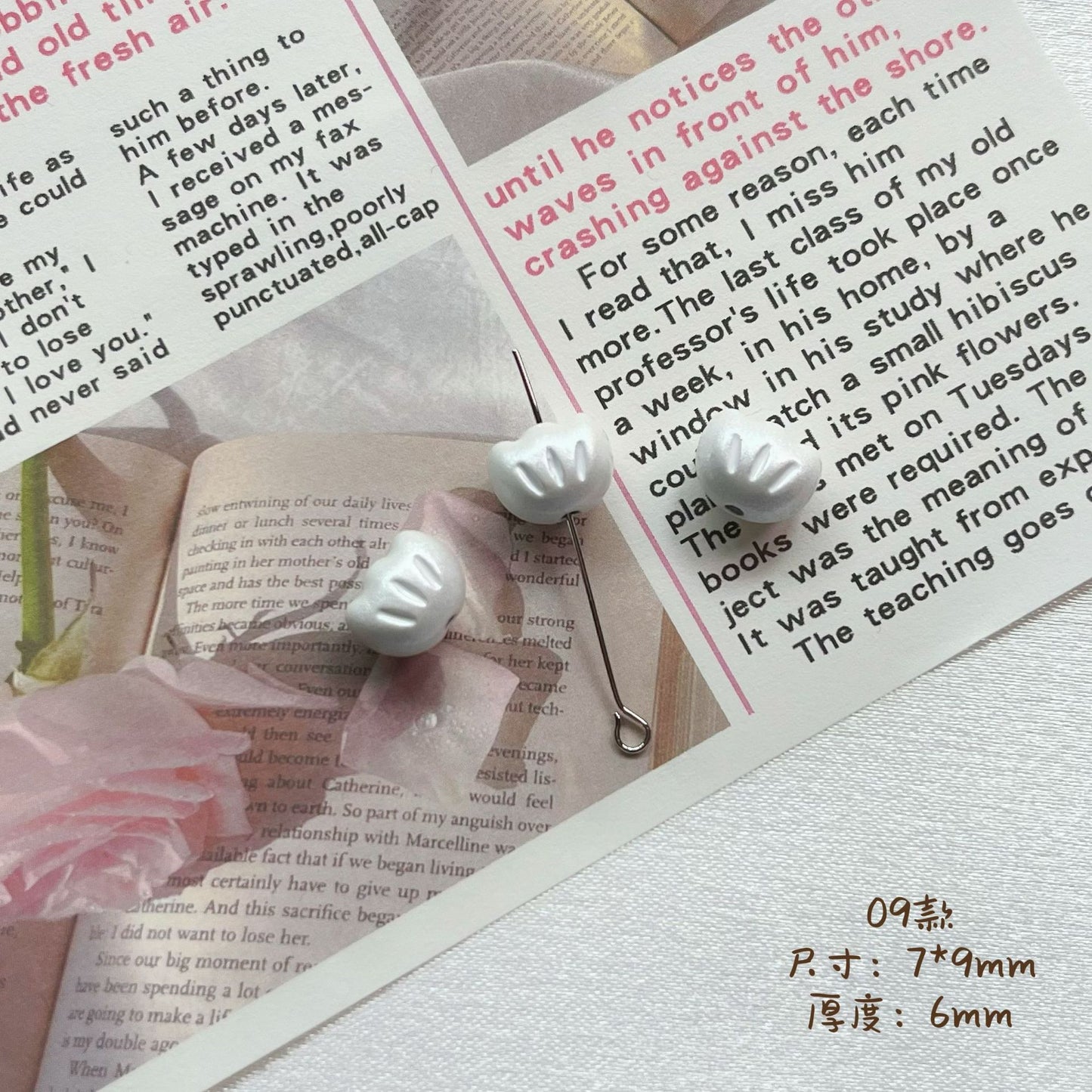 Tulip Metal Beads 3D Painted Pastel Colors 10pcs 14