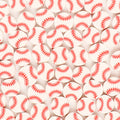 Rugby Clay Beads 10mm Polymer Brown White Laces 50pcs 6