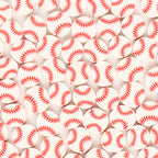 Rugby Clay Beads 10mm Polymer Brown White Laces 50pcs 6