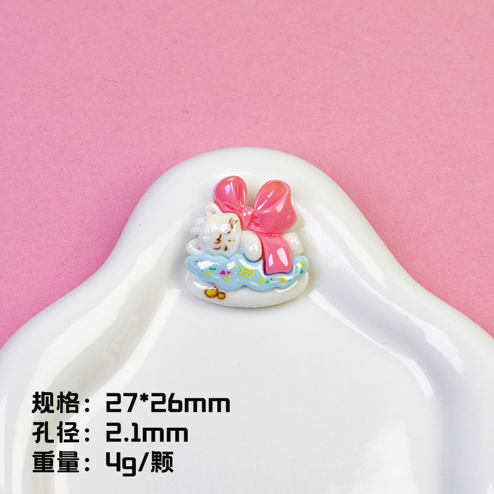Dessert Cat Series Resin Beads Whimsical Mixed Shapes 20pcs 8