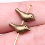 Bird Metal Beads 15mm Vintage Alloy Animal Design 30pcs 3