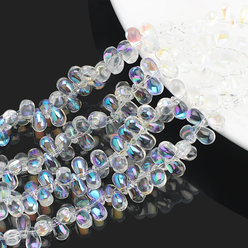 Crystal Teardrop Czech Glass Beads 6 9mm Iridescent Colors 100pcs 10