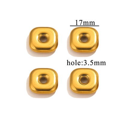 Stainless Steel Geometric Spacer Beads 5pcs 13