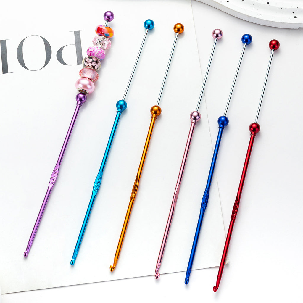 Beadable Crochet Hooks Metallic Slim Polished 3.0mm to 6.0mm