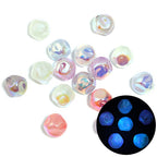 Glow Faceted Geometry Acrylic Beads 14-18mm Mixed Colors 50pcs 6