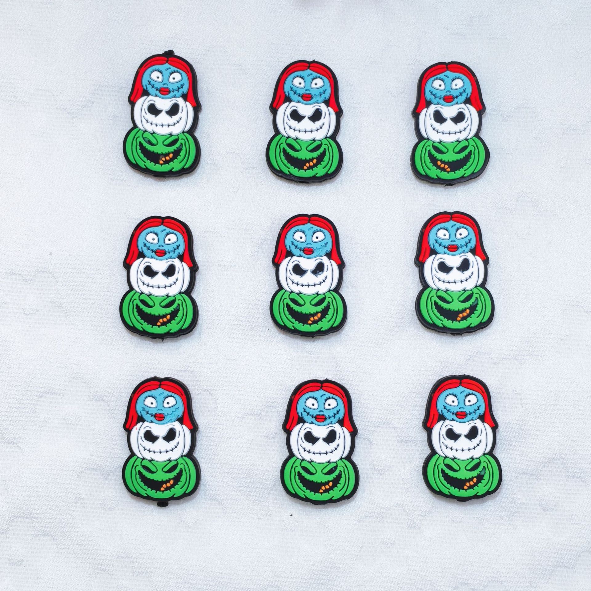 Silicone Focal Beads Pumpkin Ghost Bride Design 20pcs 5