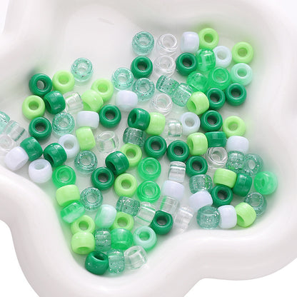 Mixed Style Pony Beads Acrylic 9mm Colorful Assorted 200pcs 12