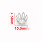 Stainless Steel Flower Metal Beads Vintage Style Bead Caps 100pcs 7