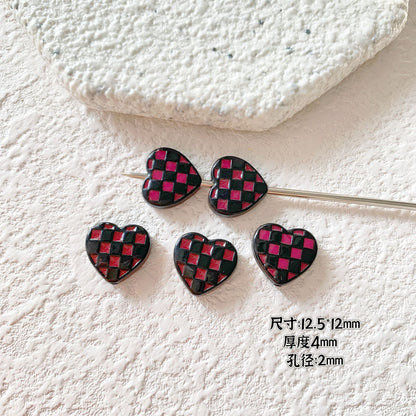 Candy Clown Metal Beads Colorful Painted Alloy 10pcs 13