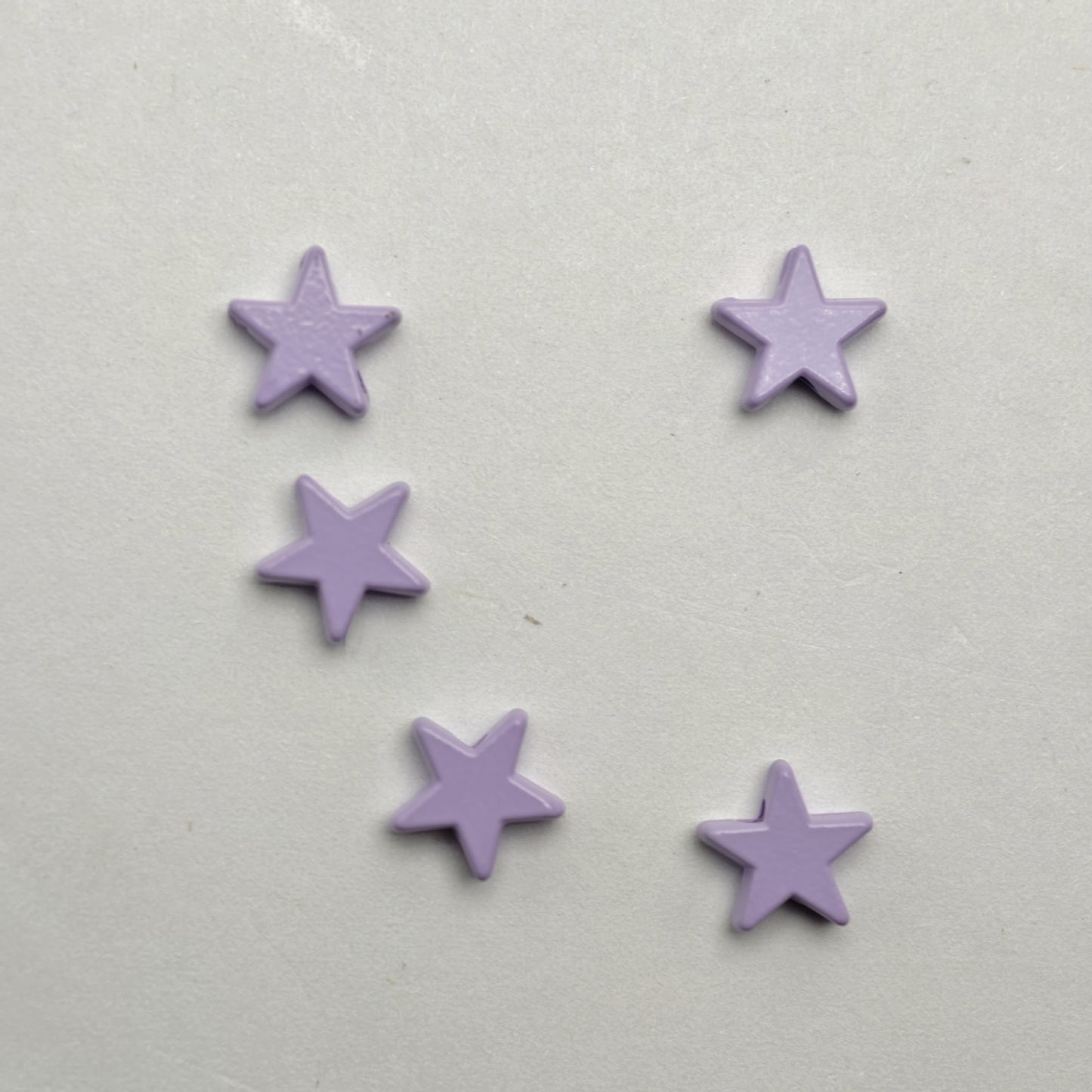 Star Metal Beads 10mm Smooth Painted Pastel Colors 20pcs 14