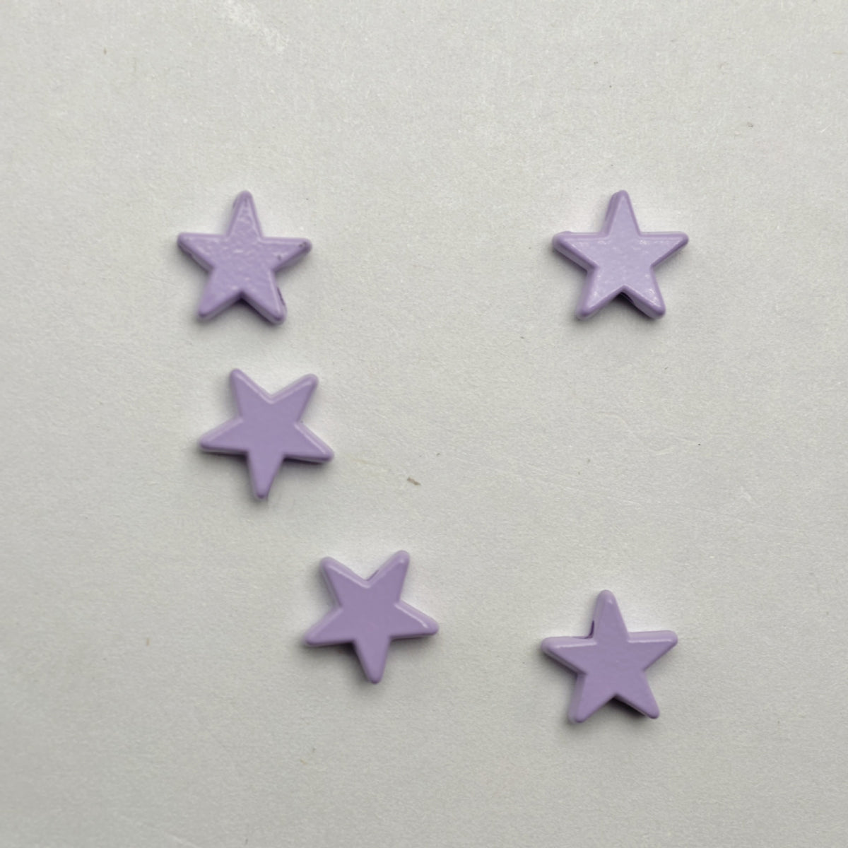 Star Metal Beads 10mm Smooth Painted Pastel Colors 20pcs 14