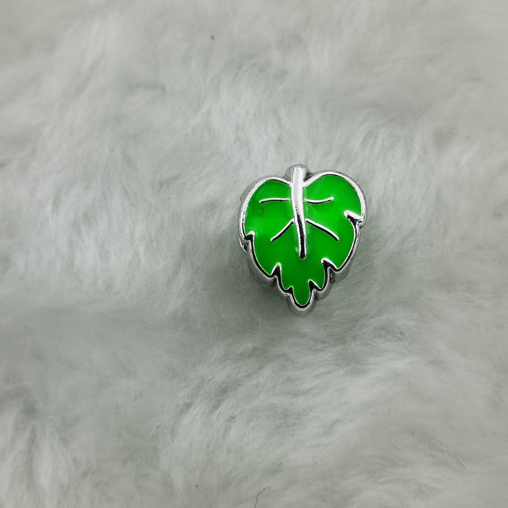 Leaf Enamel CCB Plastic Beads 12mm Colorful Mixed 50pcs 6