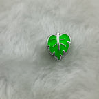 Leaf Enamel CCB Plastic Beads 12mm Colorful Mixed 50pcs 6