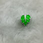 Leaf Enamel CCB Plastic Beads 12mm Colorful Mixed 50pcs 6