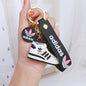 Mini High Top Basketball Shoe Keychain Red Burgundy PVC Soft 13