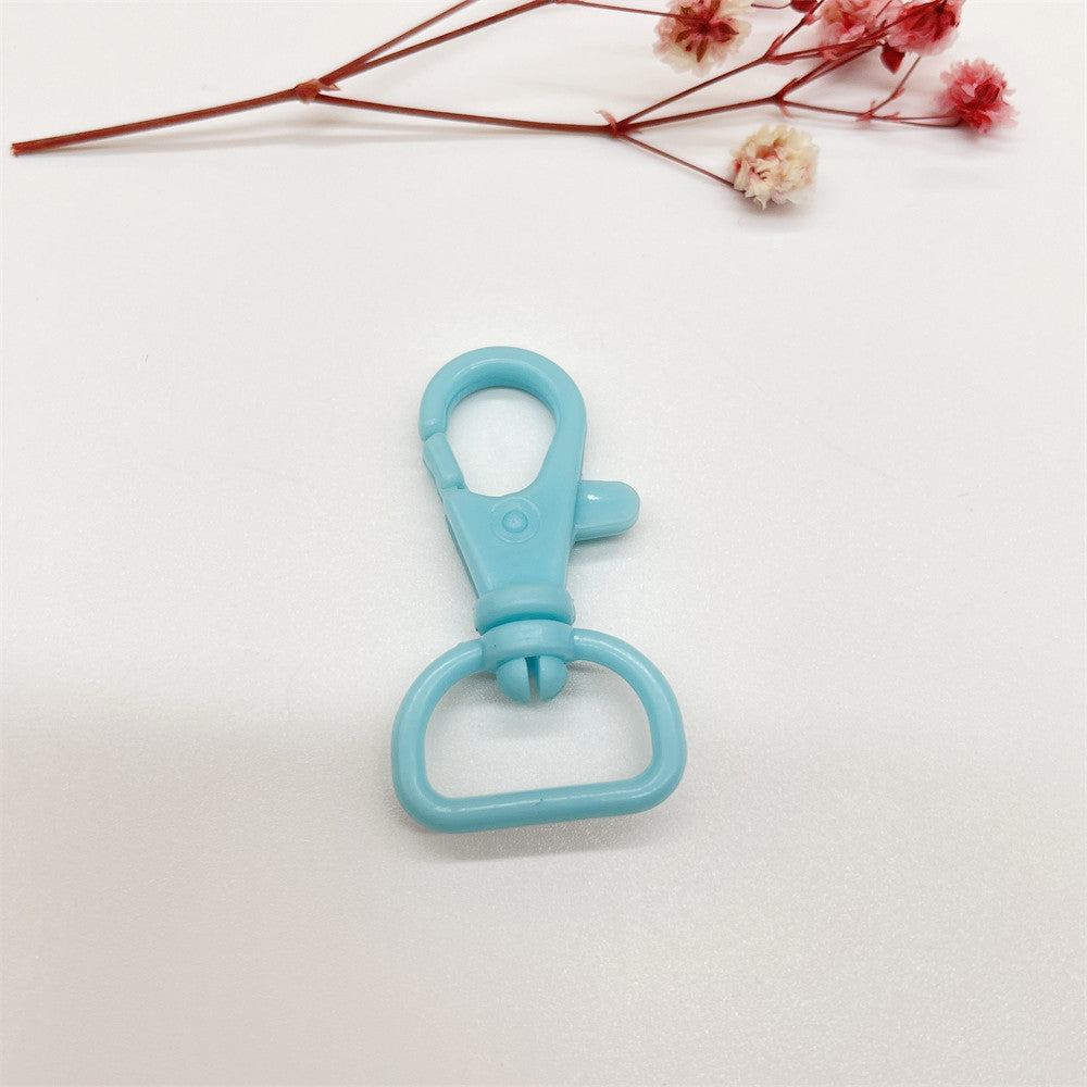 Colorful Plastic Swivel Snap Hook Keychain Clasps 40mm 20pcs 15