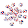 Plating Star Acrylic Beads 16mm UV Independence Day Printed 50pcs 5
