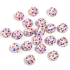 Plating Star Acrylic Beads 16mm UV Independence Day Printed 50pcs 5
