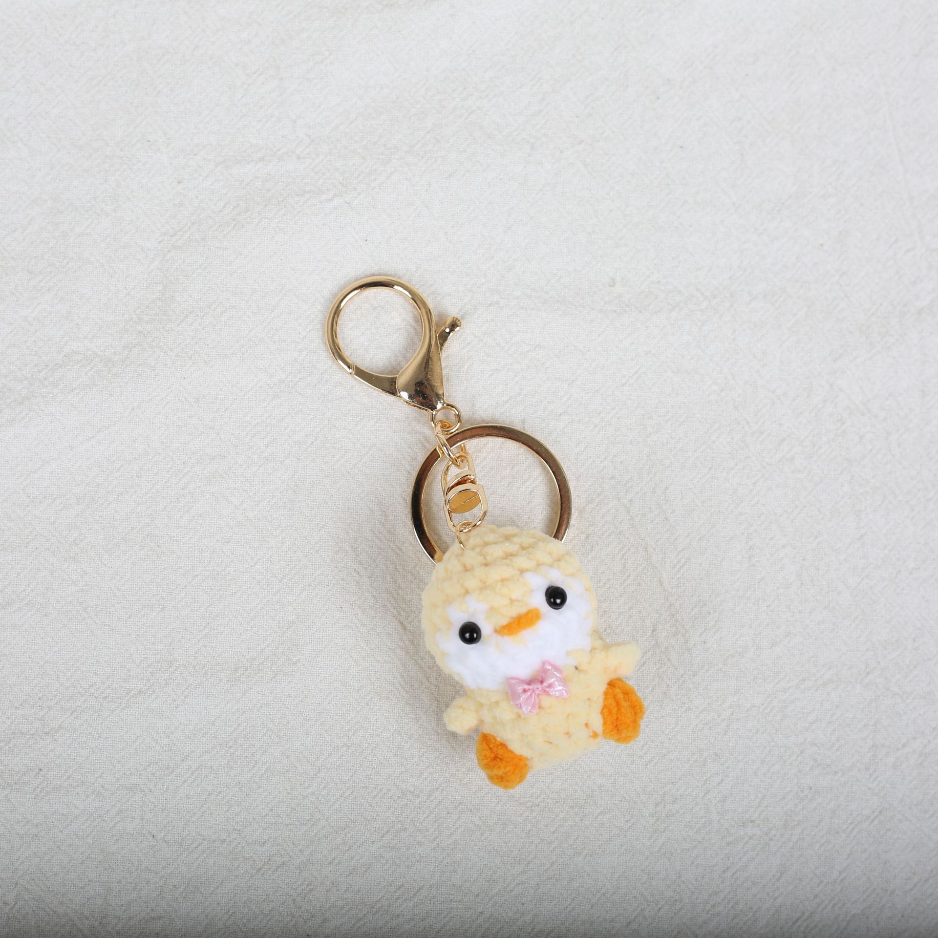Crochet Penguin Keychain Pastel Colors with Bow Tie 1pc 6