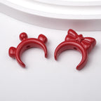 Glossy Painted Crescent Acrylic Beads 22-24mm Cartoon Hairband 50pcs 3