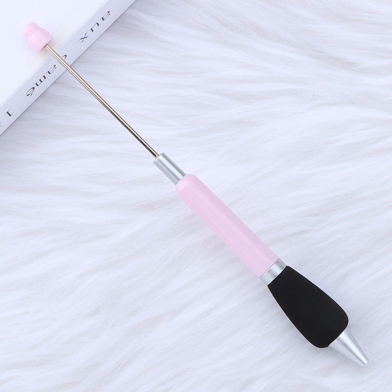 Beadable Ballpoint Pen Comfortable Grip Sponge Sheath Black Ink 1.0mm 10