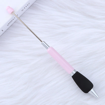 Beadable Ballpoint Pen Comfortable Grip Sponge Sheath Black Ink 1.0mm 10