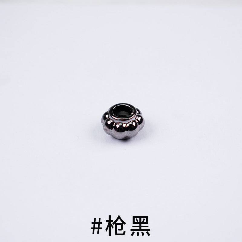 Acrylic Large Hole Spacer Beads 13mm UV Plating 100pcs 14