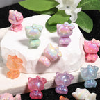 Glow KT Cat Acrylic Beads 15x20mm Pastel Luminous 50pcs 4