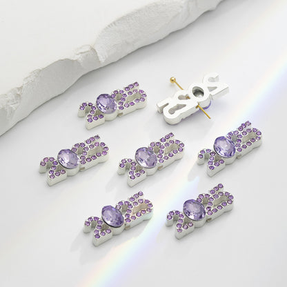 Plate Rhinestone Beads 23mm Alloy 2025 Embeded Mixed Colors 10pcs 3