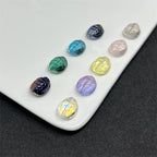 Small Turtle Glass Beads 10x12mm Transparent Assorted Colors 100pcs