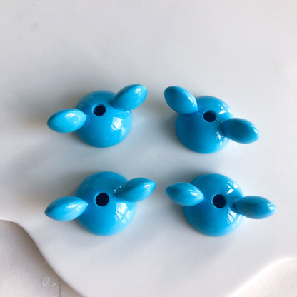 UV Plating Mickey Acrylic Bead Caps 18mm Glossy Mixed Colors 20pcs 22