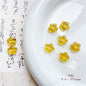 Forest Series Gilded Lampwork Glass Beads Nature Inspired Vintage 10pcs 21