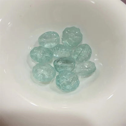 Small Turtle Glass Beads 10x12mm Transparent Assorted Colors 100pcs 14