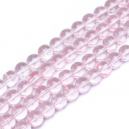 Imitation Jade Transparent Glass Beads 10mm 38pcs Mixed Colors 13
